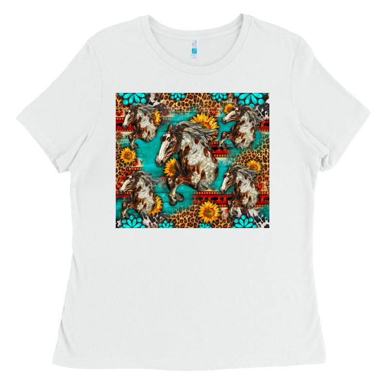 Mustang Horse Western Ladies Tee by LillyAllenDesigns | Teevron