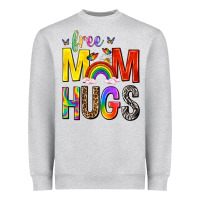 Free Mom Hugs With Butterflies Heavyweight Sweatshirt | Teevron