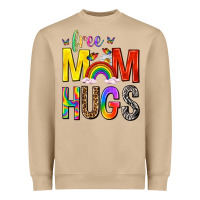 Mushroom Free Mom Hugs with Butterflies Heavyweight Sweatshirt - texasbilliewilder