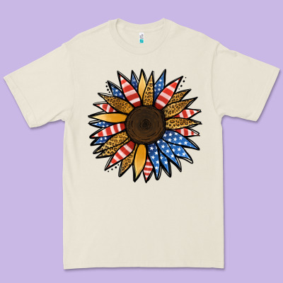 Patriotic Sunflower Premium Tee Designed By Jasminsmagicworld