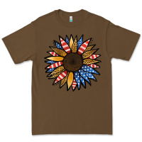 Cacao Patriotic Sunflower Premium Tee - Jasminsmagicworld