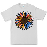 Dove Grey Patriotic Sunflower Premium Tee - Jasminsmagicworld