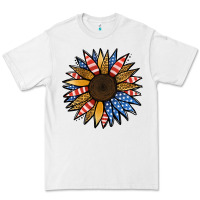 White Patriotic Sunflower Premium Tee - Jasminsmagicworld