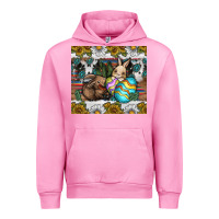 Fuchsia Pink easter Urban Hoodie - CowhideDigitalArt