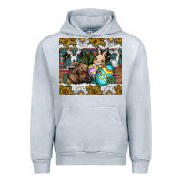 Heather Grey easter Urban Hoodie - CowhideDigitalArt