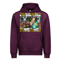Mauve Wine easter Urban Hoodie - CowhideDigitalArt