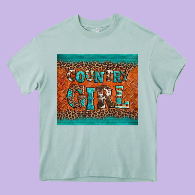 Country Girl Heavy Core Tee Designed By Barkaloodesign
