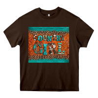 Chocolate Brown country girl Heavy Core Tee - BarkalooDesign