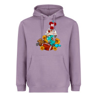 Lavender Football Frappe Coffee Heavyweight Hoodie - FaDigitalArtStudio