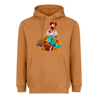 Meerkat Football Frappe Coffee Heavyweight Hoodie - FaDigitalArtStudio