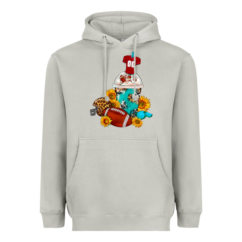 Football Frappe Coffee Heavyweight Hoodie by FaDigitalArtStudio | Teevron