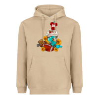 Mushroom Football Frappe Coffee Heavyweight Hoodie - FaDigitalArtStudio
