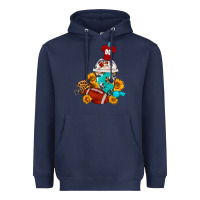 Navy Football Frappe Coffee Heavyweight Hoodie - FaDigitalArtStudio