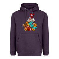 Plum Football Frappe Coffee Heavyweight Hoodie - FaDigitalArtStudio