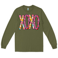 Army Green Valentine Xoxo Long Sleeve Tee - Bettercallsaul