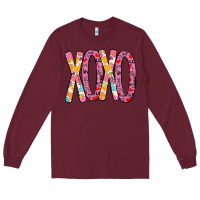Burgundy Valentine Xoxo Long Sleeve Tee - Bettercallsaul