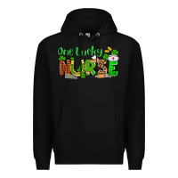 Black St. Patrick's One lucky Nurse Premium Hoodie - OliviaCreatesArt