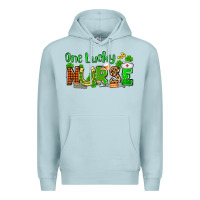 Blue Mist St. Patrick's One lucky Nurse Premium Hoodie - OliviaCreatesArt