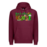 Burgundy St. Patrick's One lucky Nurse Premium Hoodie - OliviaCreatesArt