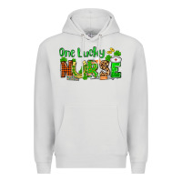 Dove Grey St. Patrick's One lucky Nurse Premium Hoodie - OliviaCreatesArt