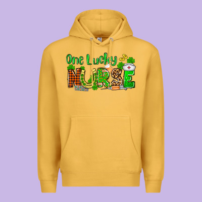 St. Patrick's One Lucky Nurse Premium Hoodie Designed By Oliviacreatesart