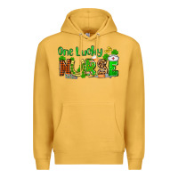 Mustard St. Patrick's One lucky Nurse Premium Hoodie - OliviaCreatesArt
