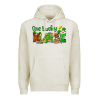 Oatmeal Heather St. Patrick's One lucky Nurse Premium Hoodie - OliviaCreatesArt