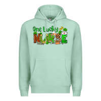 Seafoam St. Patrick's One lucky Nurse Premium Hoodie - OliviaCreatesArt