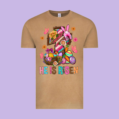He Is Risen Easter Vintage Tee Designed By Bundleandbundleshop