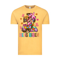 Vintage Mustard He Is Risen Easter Vintage Tee - BundleAndBundleShop