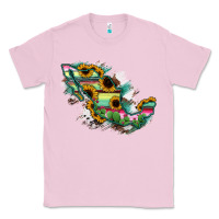 Bubblegum Pink Guerrero Mexico Sunflower Map Classic Tee - RanaPortraitStore
