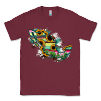 Burgundy Guerrero Mexico Sunflower Map Classic Tee - RanaPortraitStore