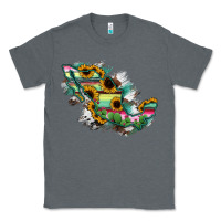 Charcoal Heather Guerrero Mexico Sunflower Map Classic Tee - RanaPortraitStore