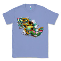Colony Blue Guerrero Mexico Sunflower Map Classic Tee - RanaPortraitStore