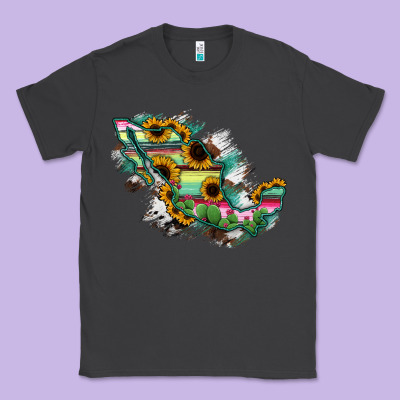 Guerrero Mexico Sunflower Map Classic Tee Designed By Ranaportraitstore