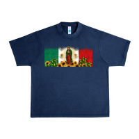 Navy lady of guadalupe mexican flag Urban Heavy Tee - JahusDesignShop