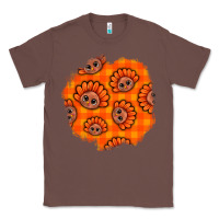 Chestnut Thanksgiving Turkey With Tartan Patch Classic Tee - BundleAndBundleShop