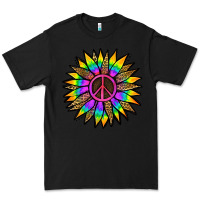 Black Peace Hippie Sunflower Premium Tee - Jasminsmagicworld