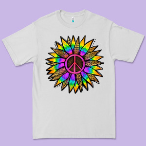 Peace Hippie Sunflower Premium Tee Designed By Jasminsmagicworld