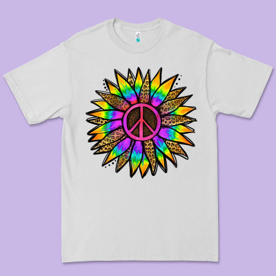 Peace Hippie Sunflower Premium Tee Designed By Jasminsmagicworld