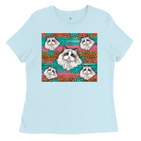 Baby Blue Western Ragdoll Cat Ladies Tee - LillyAllenDesigns