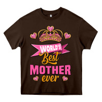 Chocolate Brown world's best mother ever Heavy Core Tee - Jasminsmagicworld