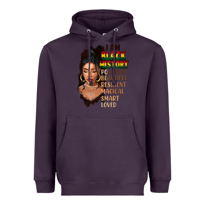 I Am Black History Black Girl Heavyweight Hoodie by FaDigitalArtStudio | Teevron