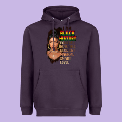 I Am Black History Black Girl Heavyweight Hoodie Designed By Fadigitalartstudio