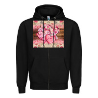 Black cancer hearts Zipper Hoodie - CowGirlArtShop