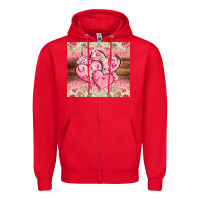 Red cancer hearts Zipper Hoodie - CowGirlArtShop