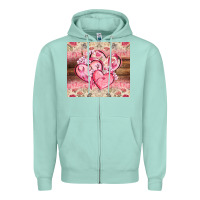 Seafoam cancer hearts Zipper Hoodie - CowGirlArtShop