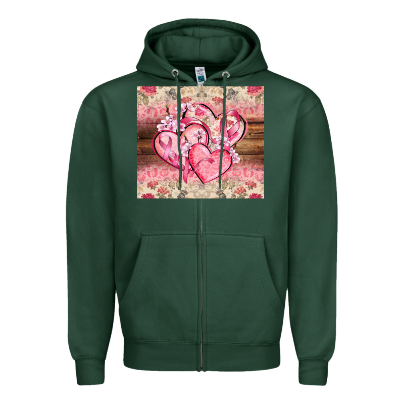 Cancer Hearts Zipper Hoodie by CowGirlArtShop | Teevron