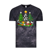 Cloud Black Christmas With Soccer Trees Vintage Tee - BundleAndBundleShop