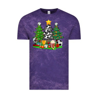 Cloud Purple Christmas With Soccer Trees Vintage Tee - BundleAndBundleShop